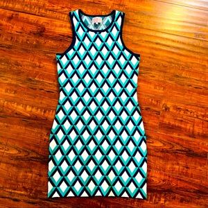 Neon Rose Dress  in 60's Geo / ASOS